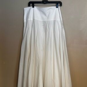 Zara White A-line Skirt